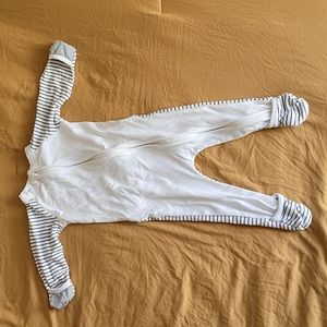 Goumi Kids Stripe Gray Footie